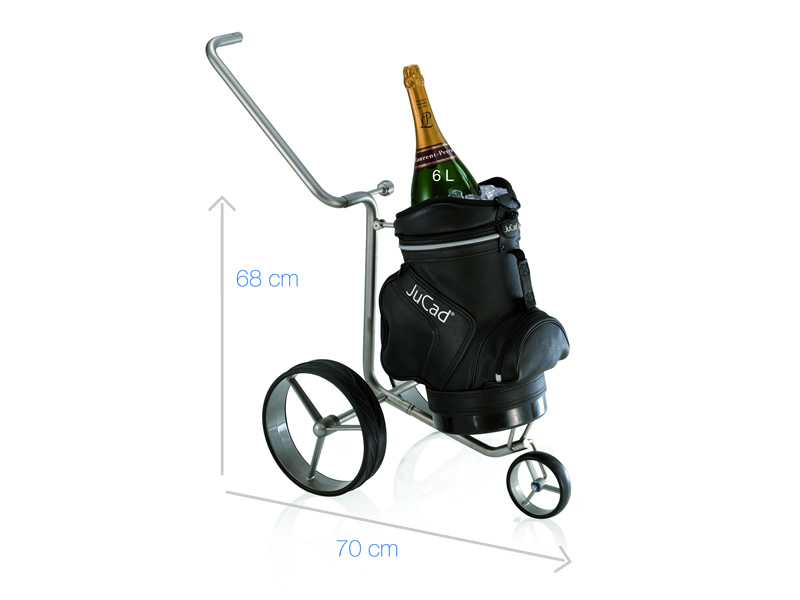 Detail vozíka JuCad Champagne Trolley s chladiacou taškou