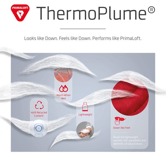 Diagram technológie izolácie PrimaLoft ThermoPlume