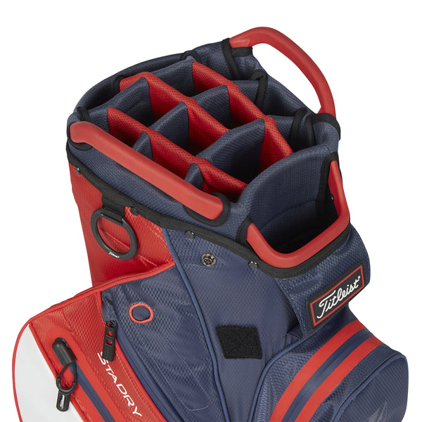 Titleist 14 StaDry Cart Bag — 9 prístupných vreciek a organizácia úložného priestoru