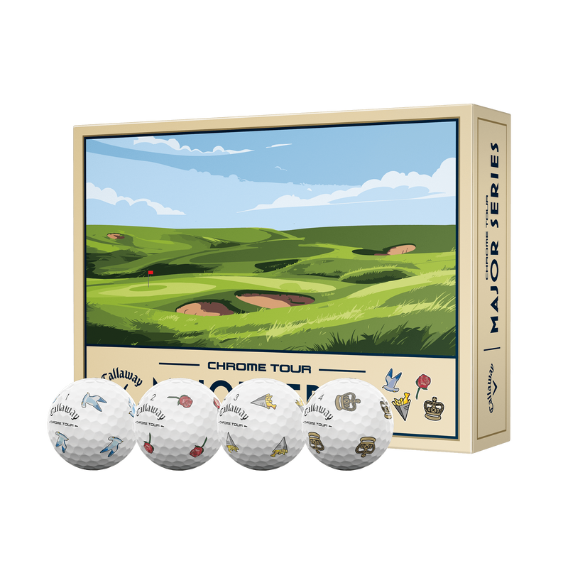 Callaway Chrome Tour July Major 2026 – celkový pohľad na balenie limitovanej edície