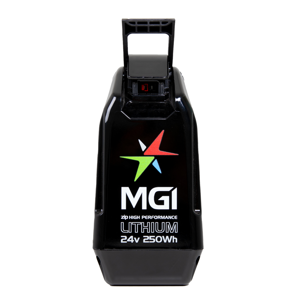 Lítiová batéria MGI 2024 Zip 24V 250Wh – predný pohľad