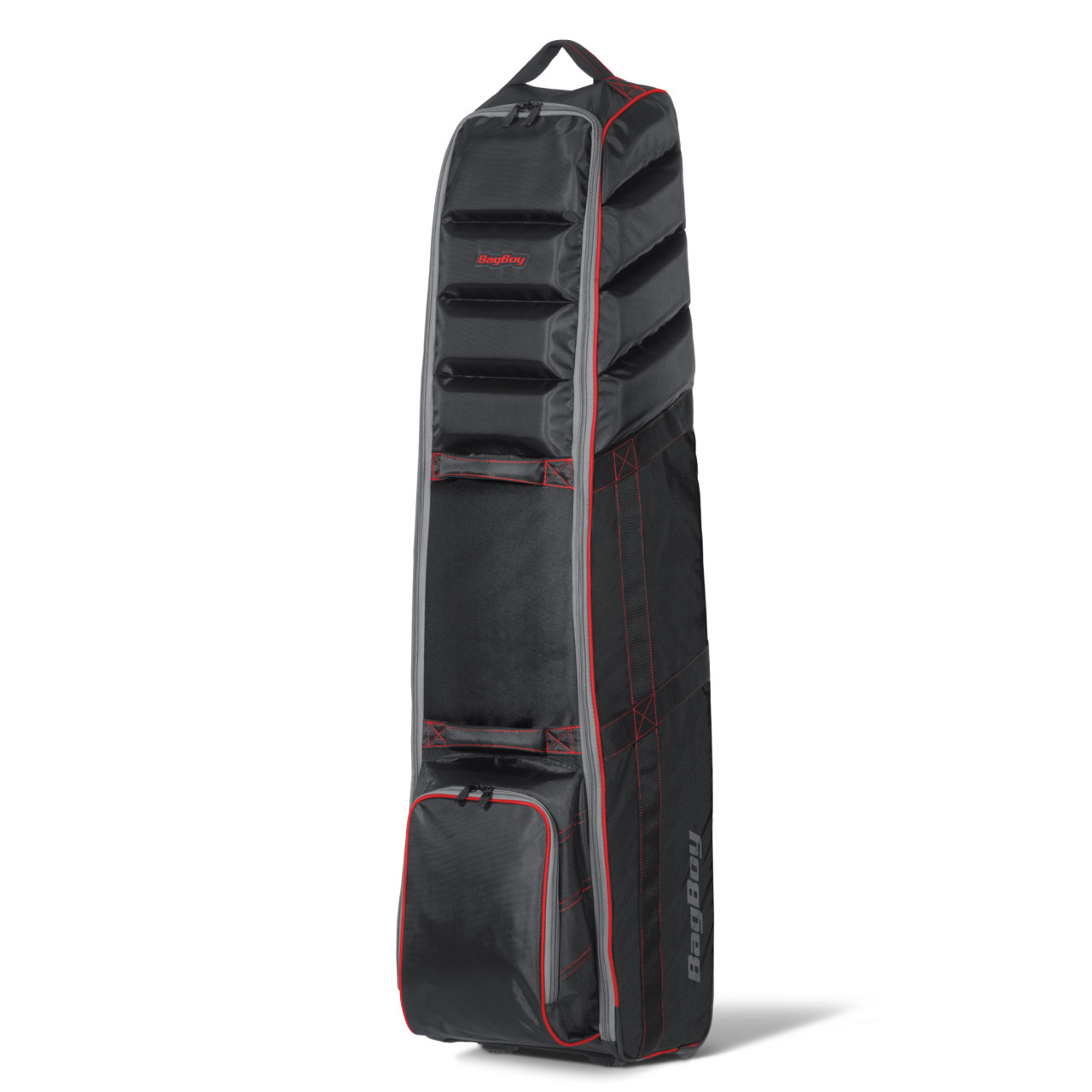 Cestovný kryt Bag Boy T-800 Black/Red/Slate — detail polstrovanej vrchnej časti
