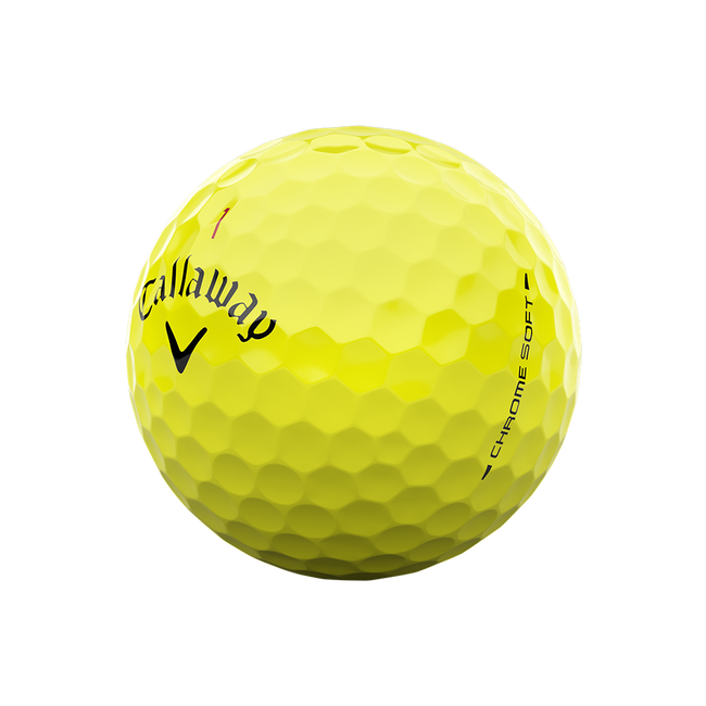 Callaway Chrome Soft 26 360 Triple Track — Vysoko viditeľná žltá