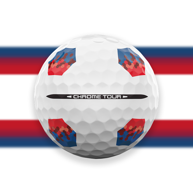 Callaway Chrome Tour TruTrack Blue Red šesťuholníkový zarovnávací vzor