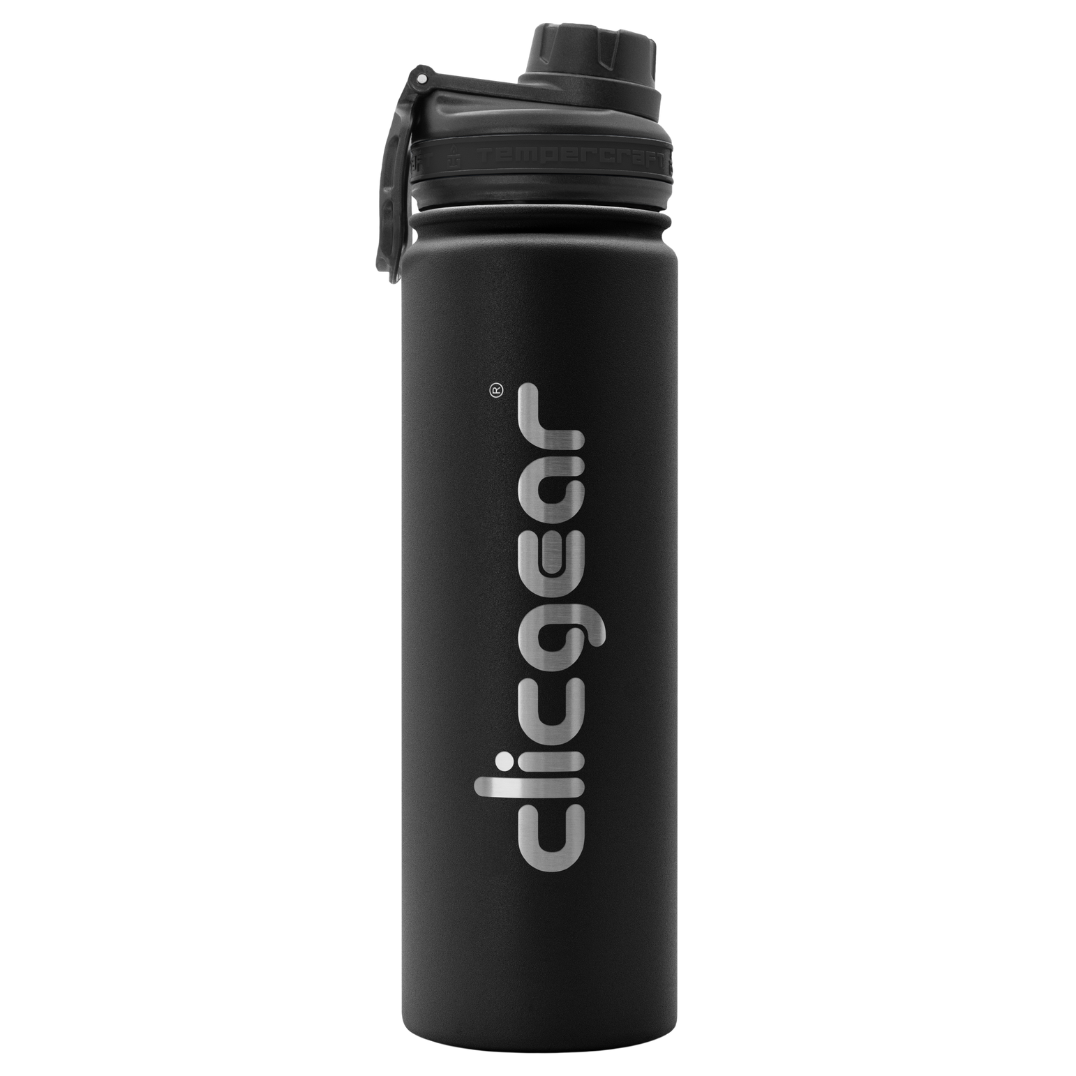 Clicgear Izolovaná 22oz fľaša na vodu v čiernej farbe