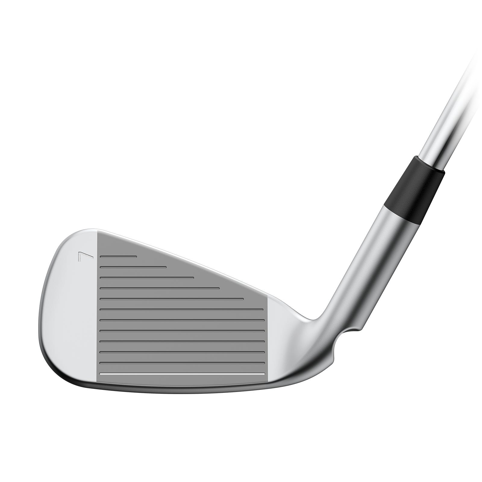 PING G440 7-iron face view showing thin topline and reduced face height
