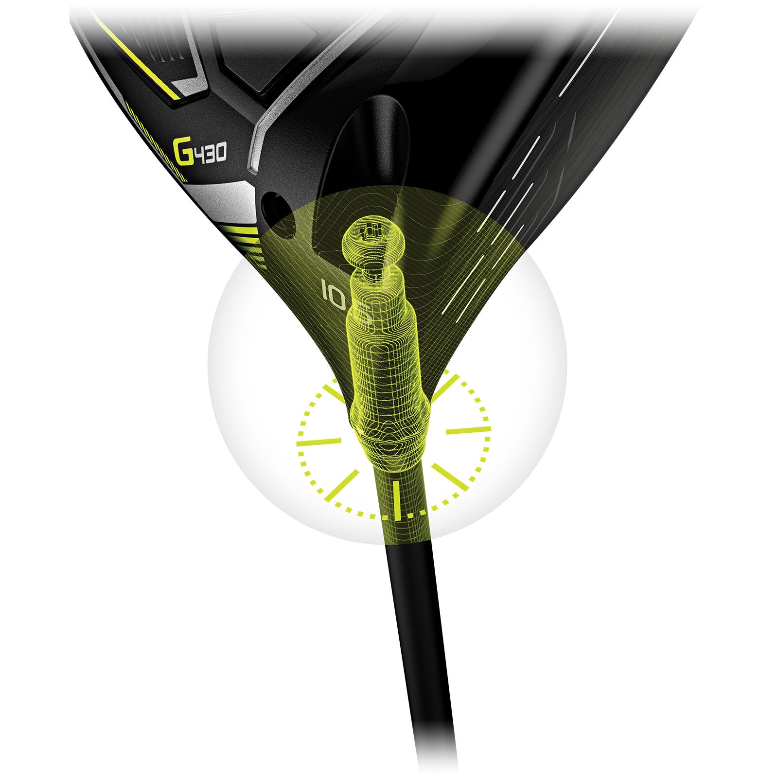 Ilustrácia nastavenia hoselu Trajectory Tuning 2.0 drivera PING G440