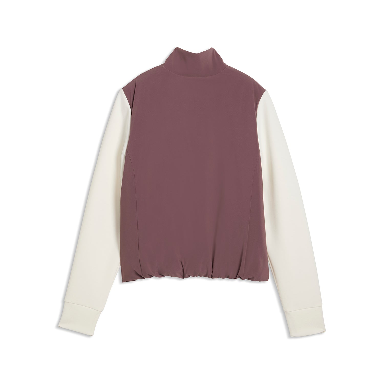 Zadný pohľad na dámsku bundu Puma Cloudspun Fleece Hybrid Rich Cocoa