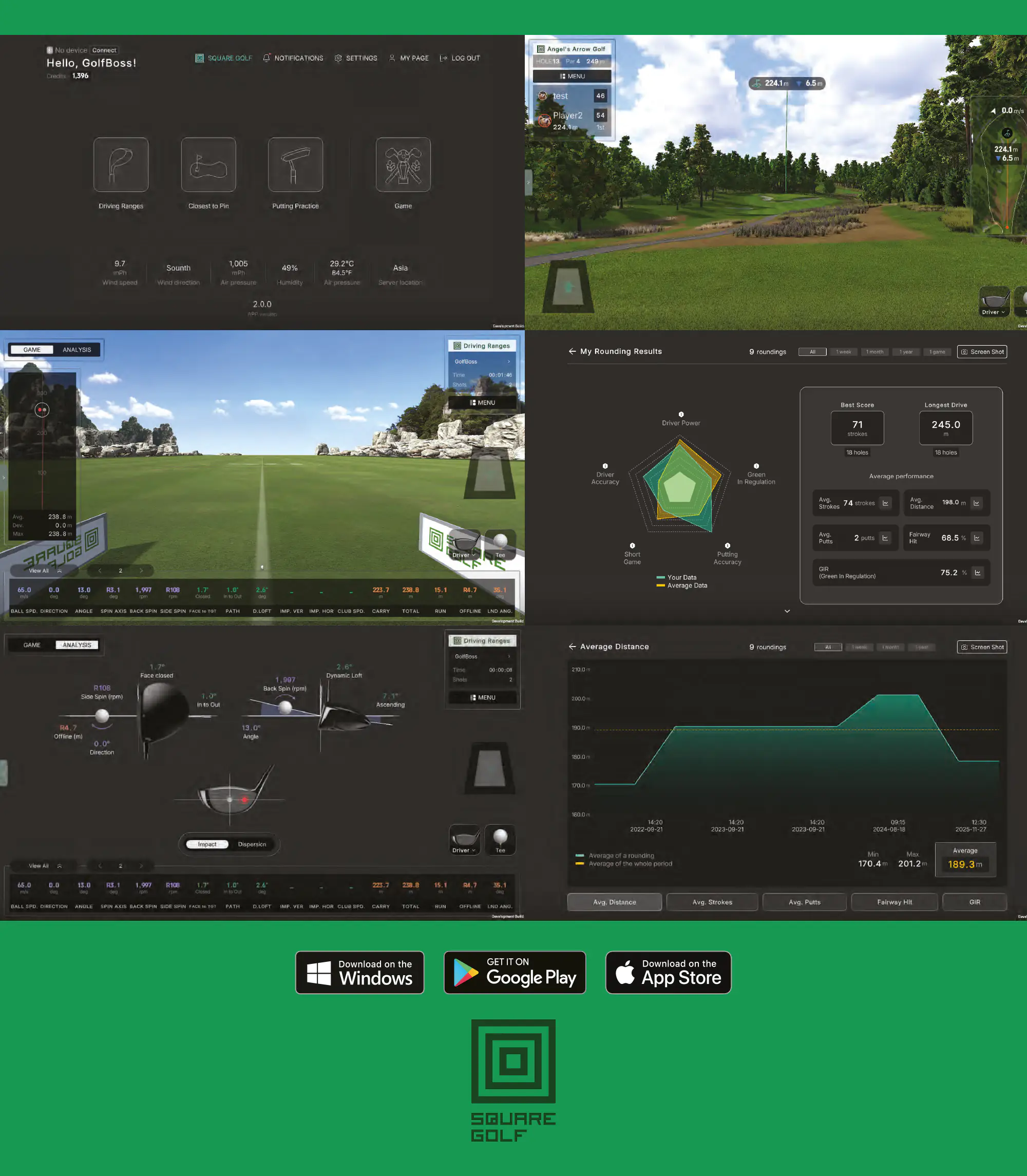 Aplikácia Square Golf
