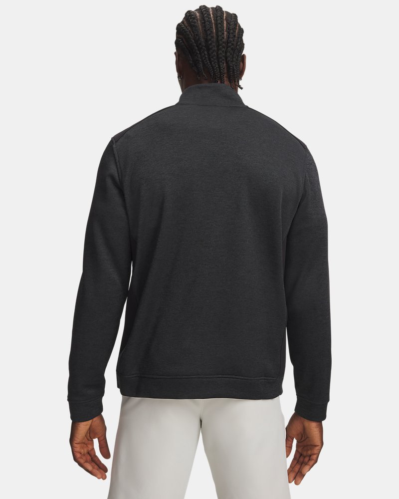 UA SweaterFleece Hybrid – zadný pohľad, čierna