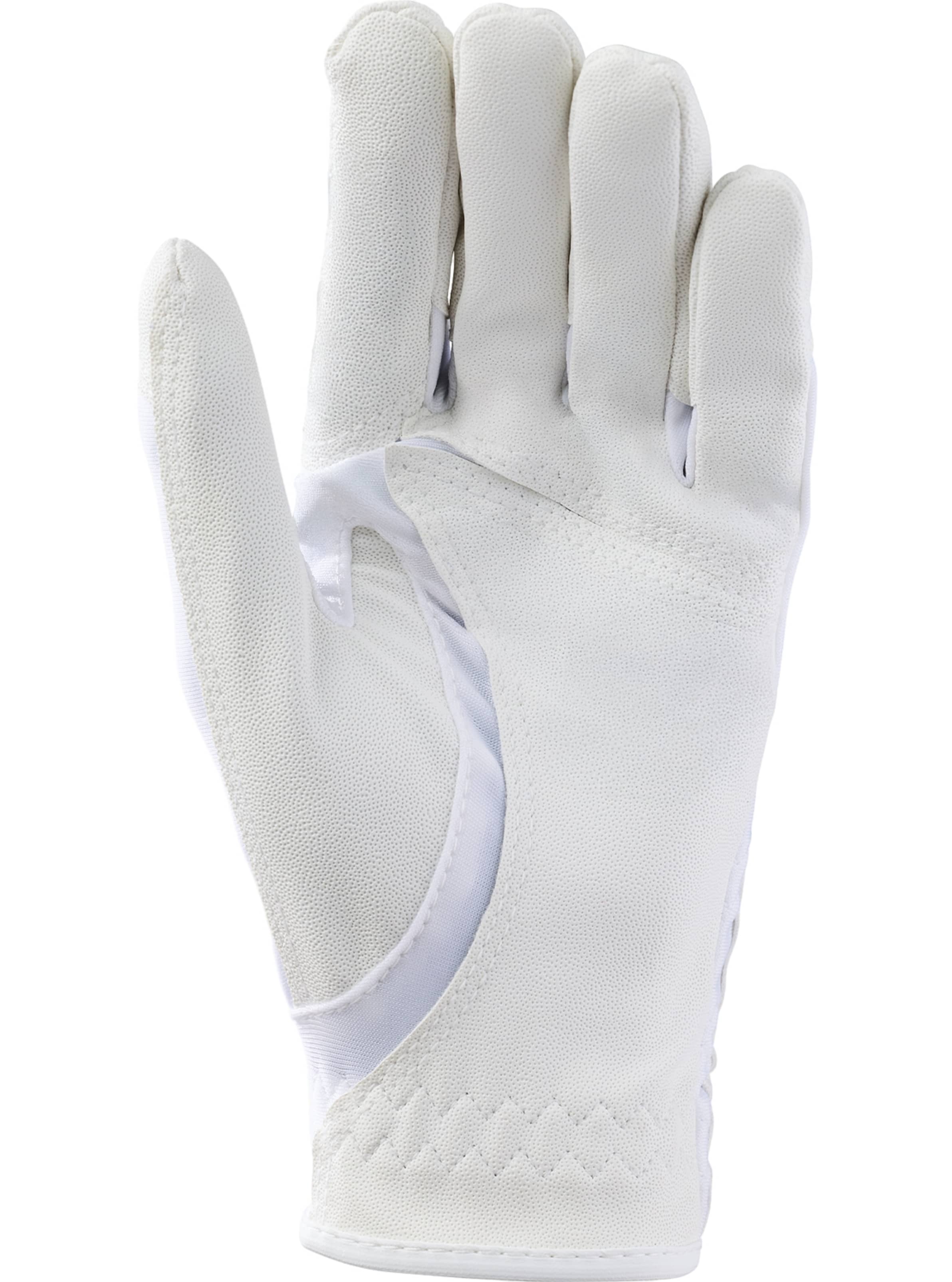 Wilson Junior Golf Glove white back view showing mesh and closure