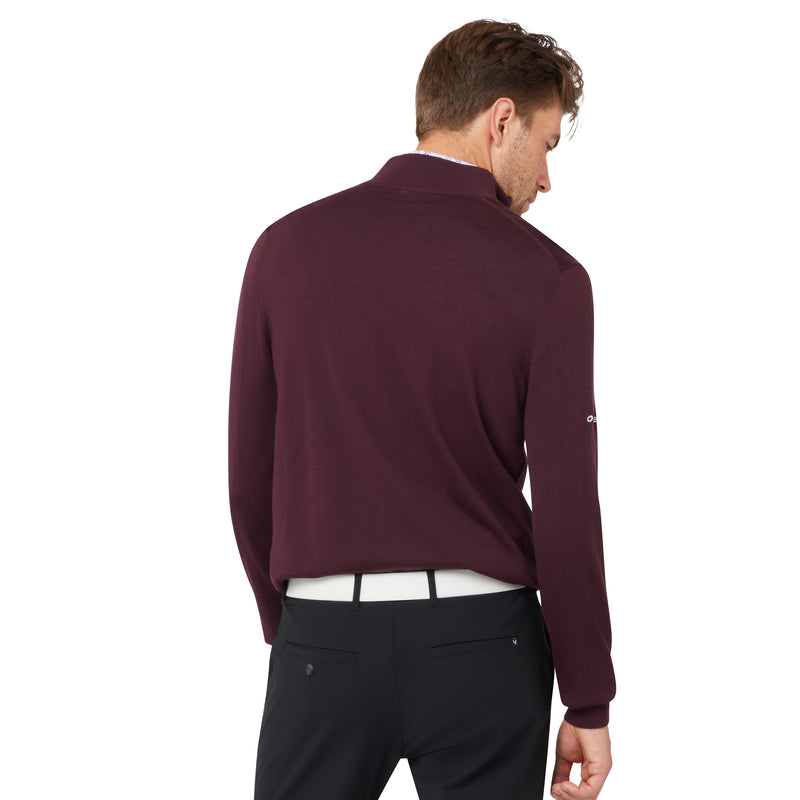 Callaway Blended Merino 1/4 Zip Sweater Italian Plum – detailný pohľad