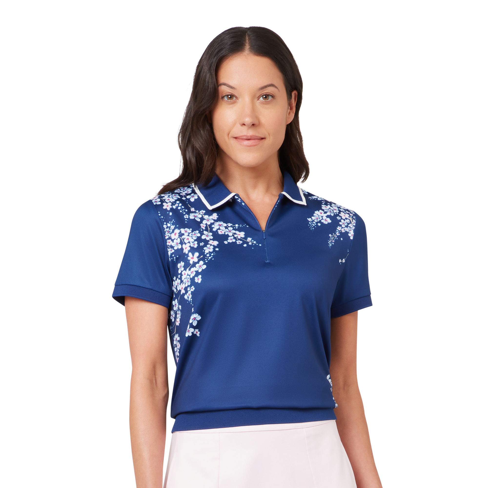 Callaway Floral Blossom Ladies Polo Blue Depths – predný pohľad