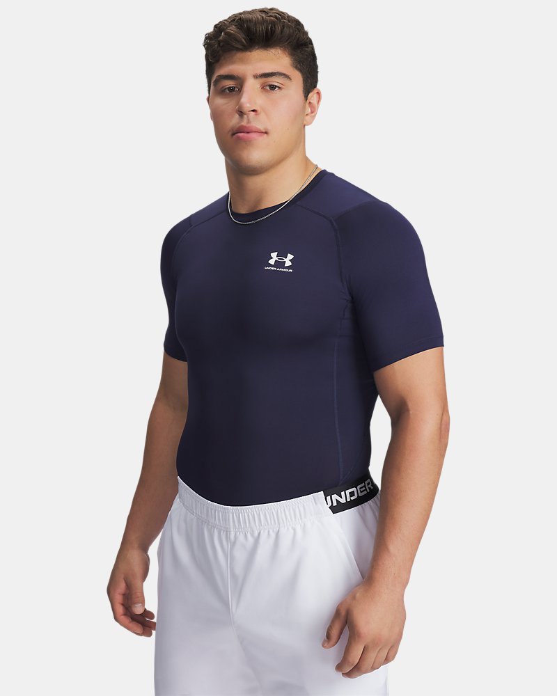 Under Armour HeatGear Compression Top – Predný pohľad, námornícka modrá