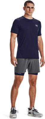 Under Armour HeatGear Fitted Short Sleeve – Midnight Navy, bočný pohľad