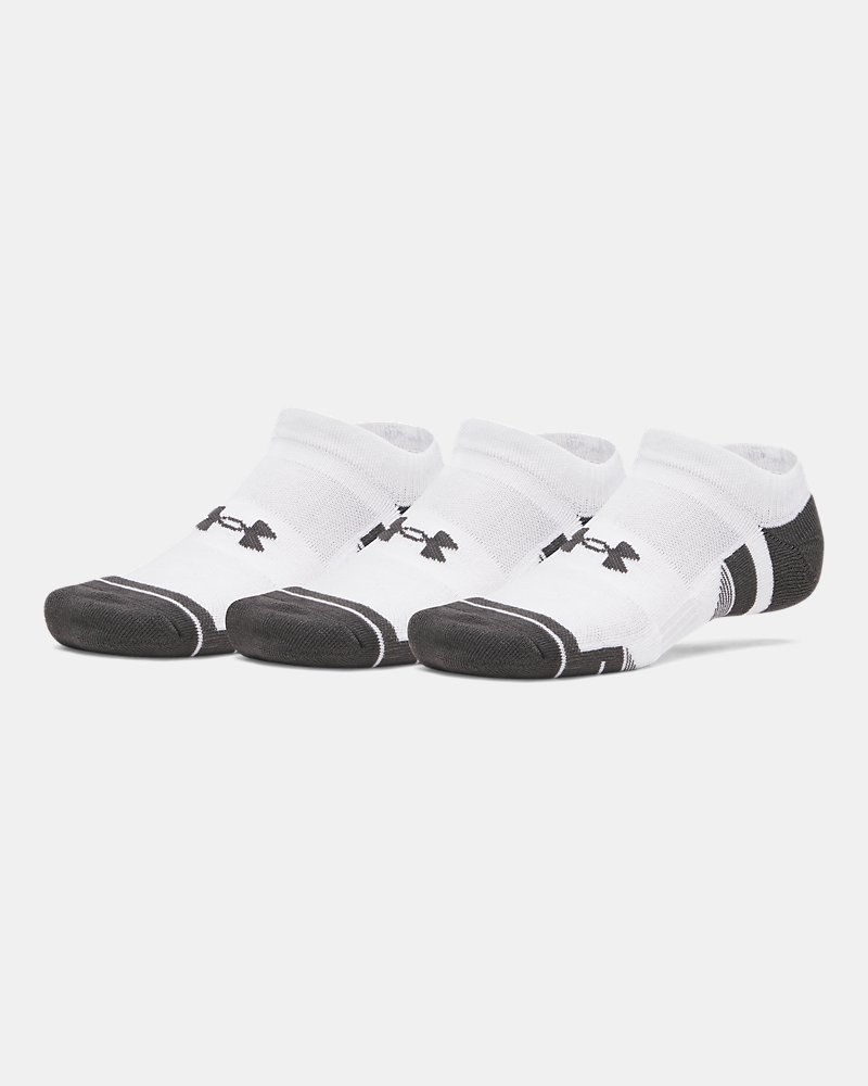 Under Armour Performance Tech No Show Socks 3-Pack White