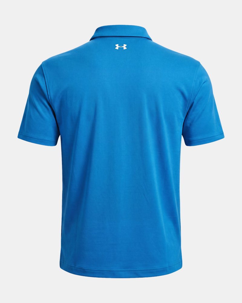 Under Armour Tee To Green Pique polo – zadný pohľad, egejsko modrá
