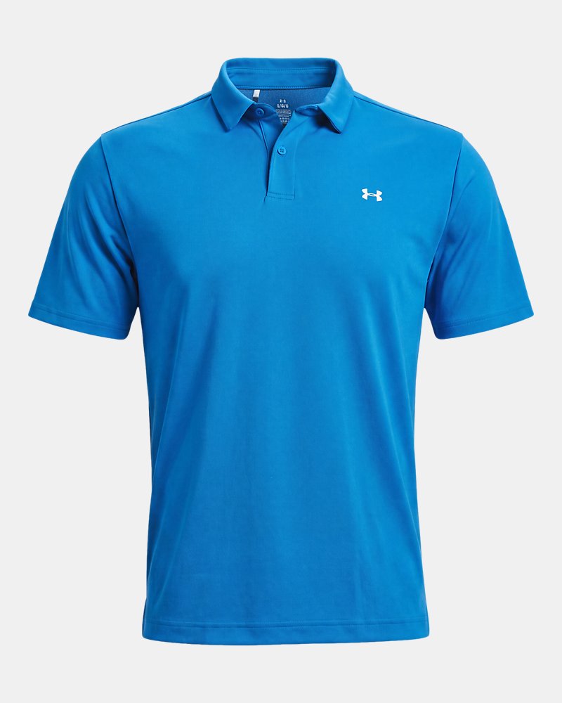 Under Armour Tee To Green Pique polo – predný pohľad, egejsko modrá