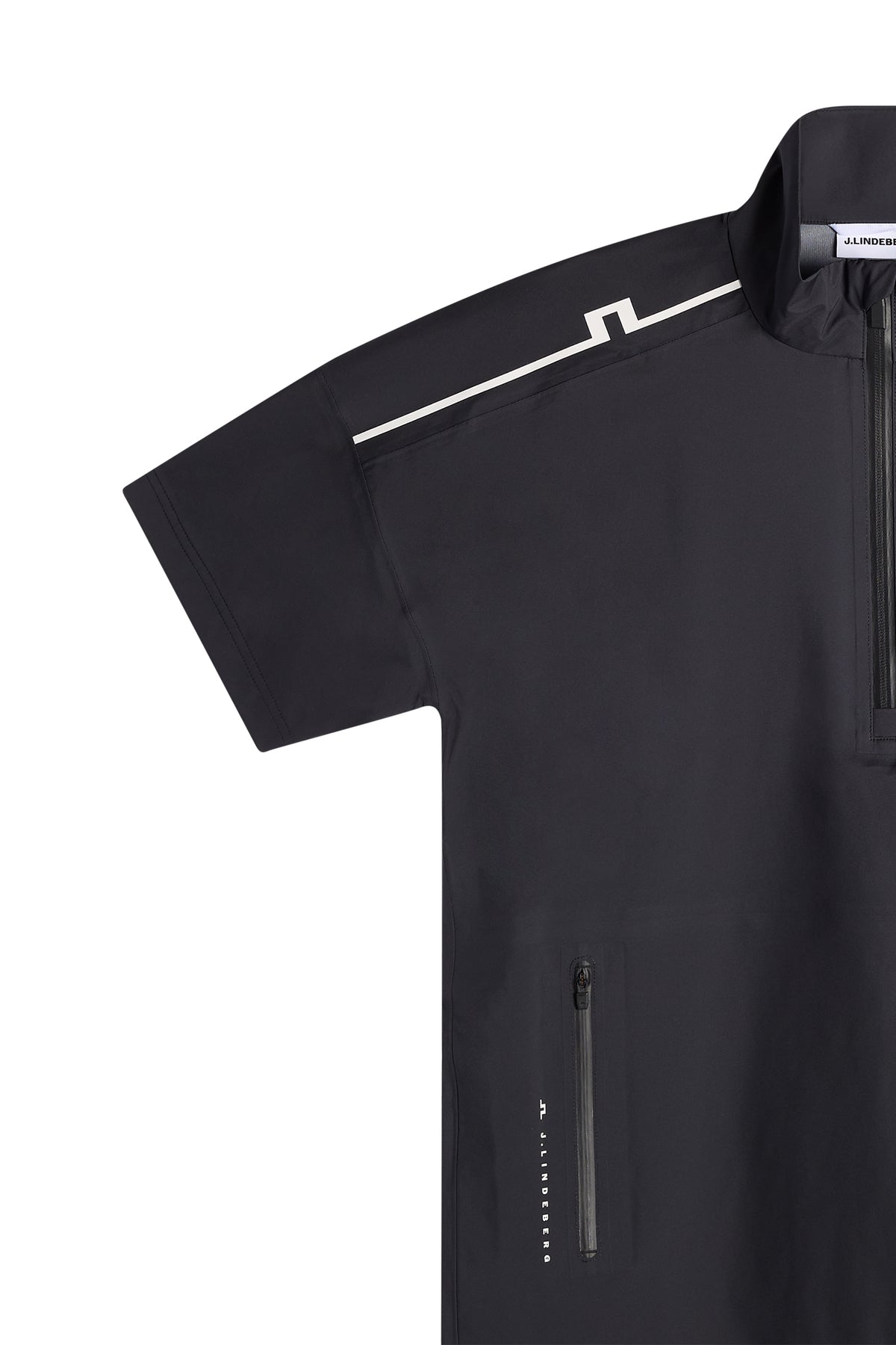 J.Lindeberg Shay Rain Shirt Black – detail vrecka na zips AquaGuard
