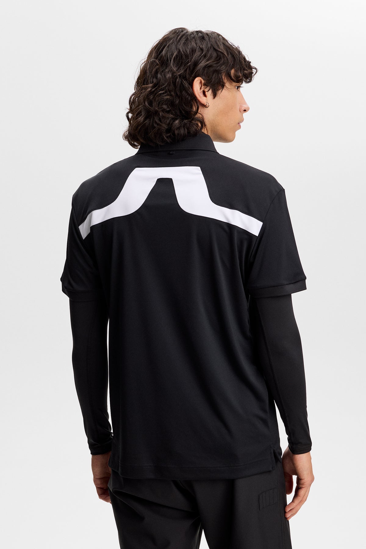 J.Lindeberg KV Polo Brindle - contrast Bridge panel back detail