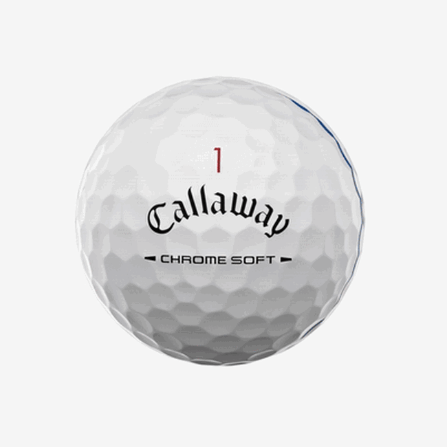 Callaway Chrome Soft 2026 — animácia technológie Tour Fast Mantle